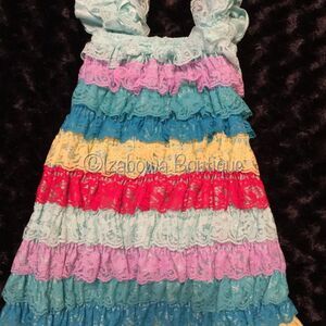 Mermaid Lace Romper Dress  MERRDL   Large 2T-3T   NWT Boutique